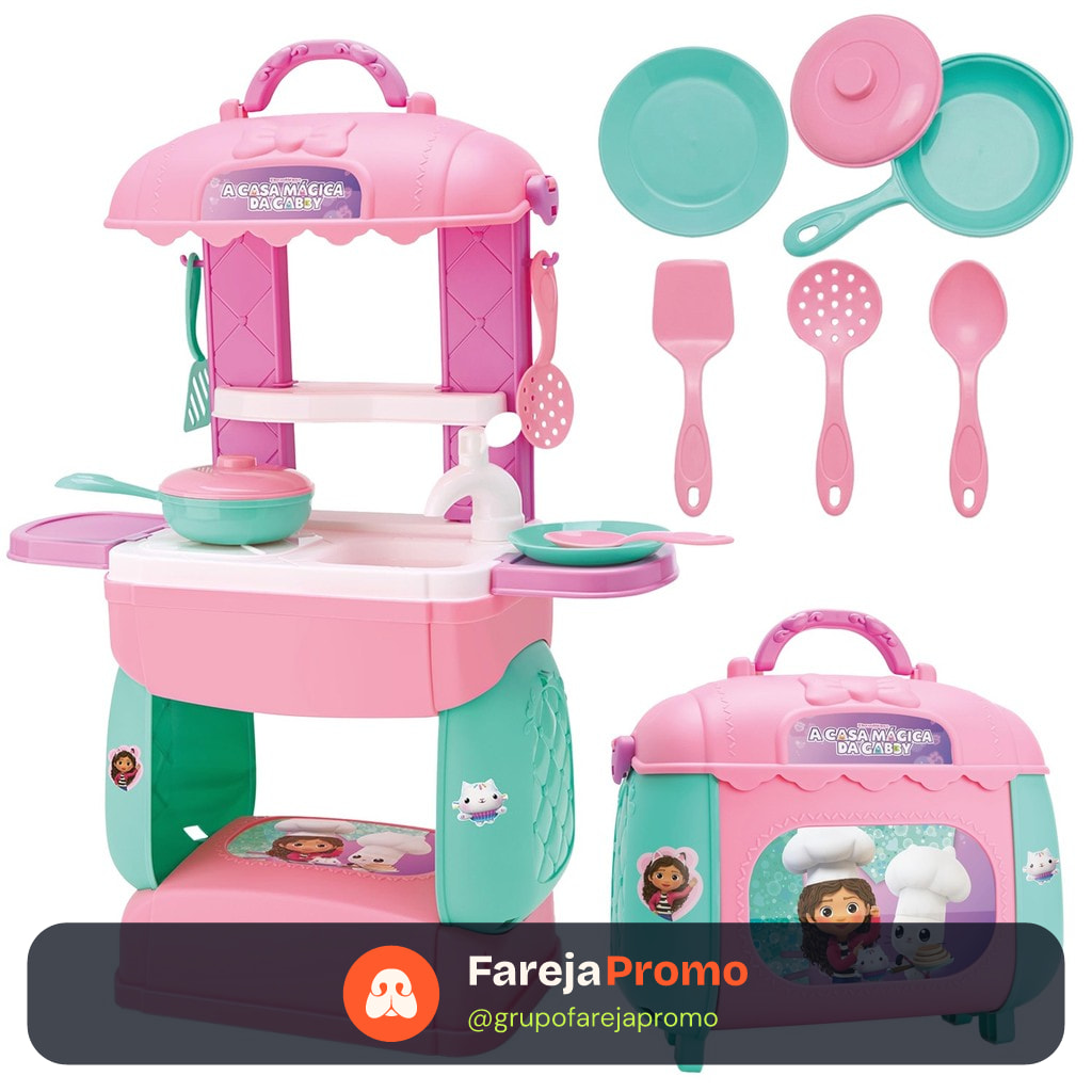 Cozinha De Brinquedo Infantil Completa Casa Mágica Da Gabby Com Acessórios - Bambola