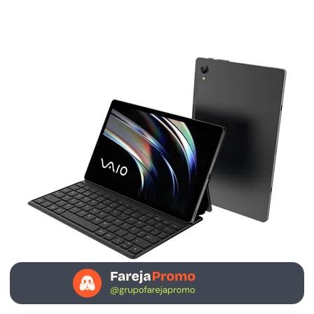 Tablet Vaio Tl10 4gb Ram 128gb Ssd Octa-core, Tela 10.4 2k, 4g Wifi Dual Band, Câmera 8mp + Selfie 5mp, 7000mah, Android 16, Com Teclado Magnético De Conexão Inteligente Preto