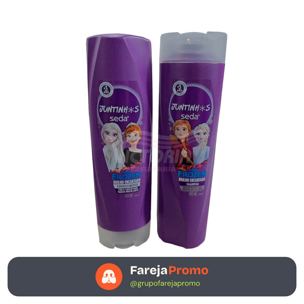Kit Seda Unilever Shampoo e Condicionador Infantil Frozen Juntinhos Bri Encantado 300Ml + 300Ml