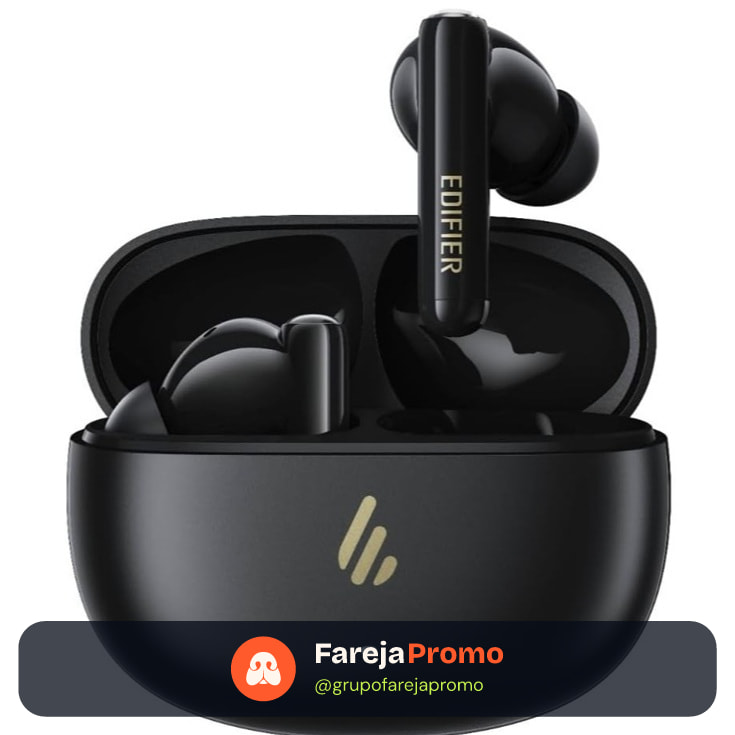 Fone de Ouvido EDIFIER TWS Bluetooth 6.0 X5 PRO V25 | Preto Cancelamento de Ruído Ativo