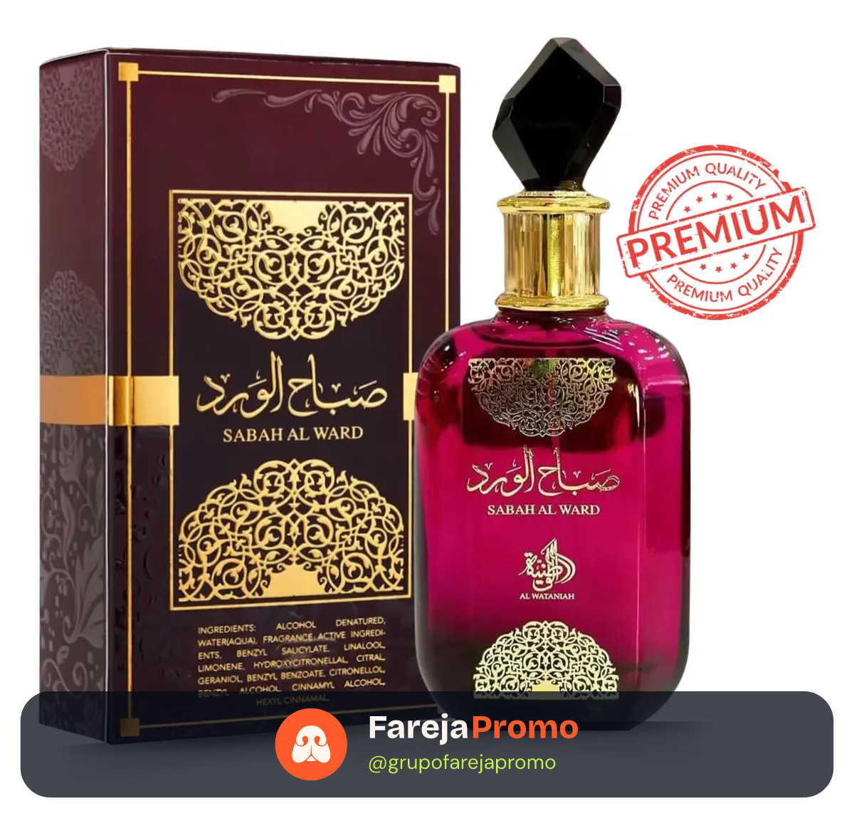 Perfume Sedutor Árabe Sabah 100ml Original Feminino