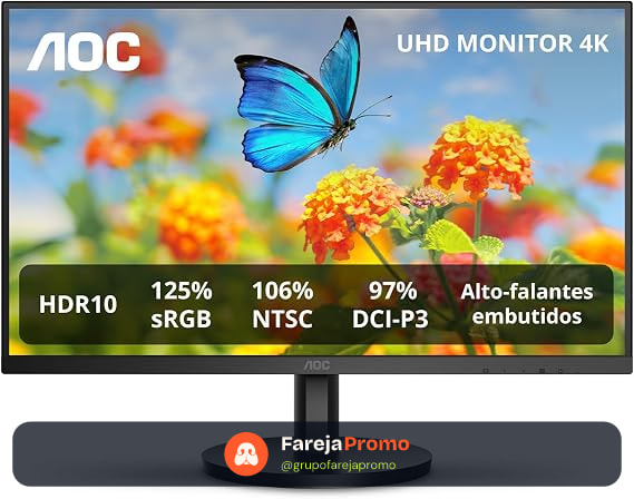 Monitor AOC 27" 4K IPS 106% NTSC 97% DCI-P3 Speakers U27B3A