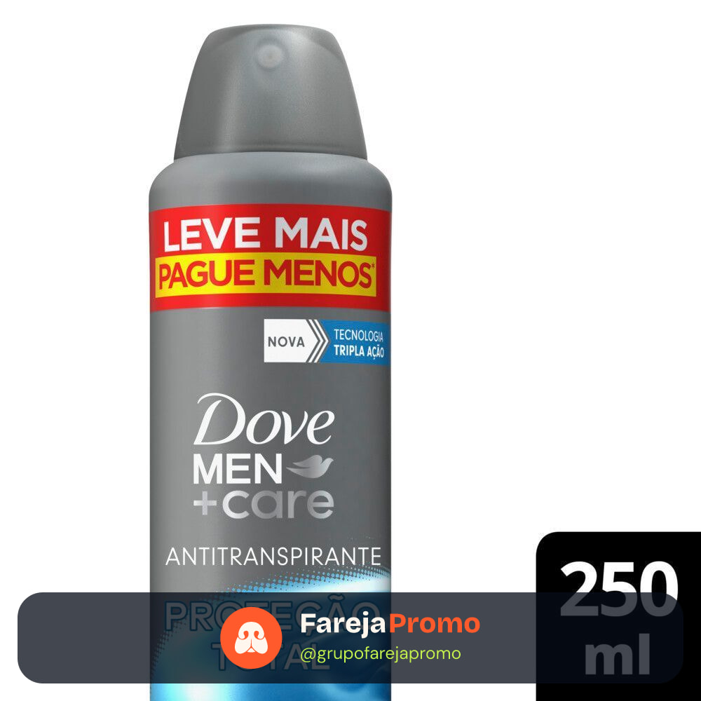 Desodorante Antitranspirante Aerosol Dove Men+Care Proteção Total 250ml