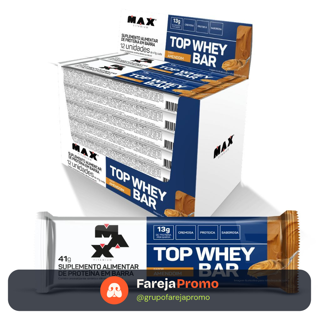 Top Whey Bar 12 De 41g Max Titanium