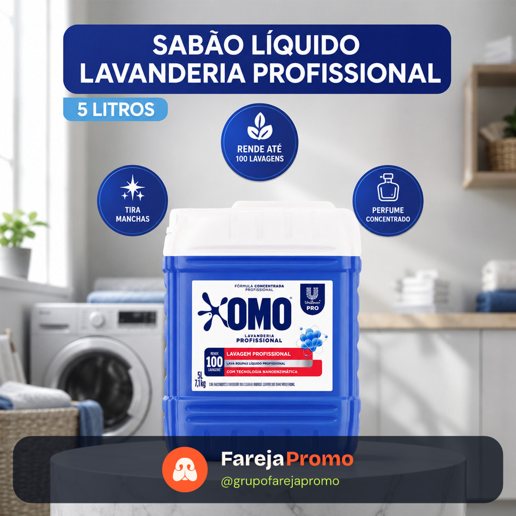 OMO Lava Roupas Líquido Profissional Fórmula Concentrada Alto Rendimento