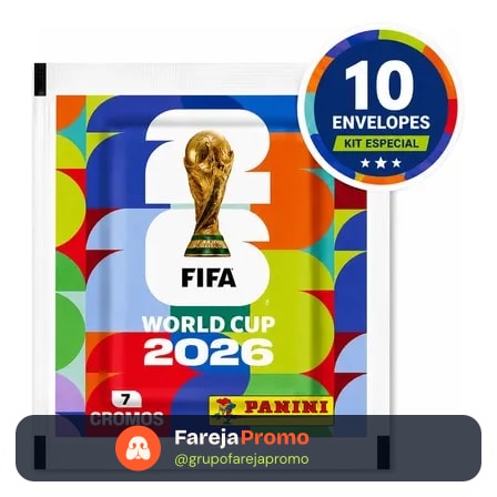 Kit 70 Figurinhas Copa Do Mundo 2026 10 Envelopes Da Panini Copa Do Mundo 2026 10