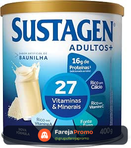Complemento Alimentar Sustagen N&E Adultos+, Sabor Baunilha, 400g