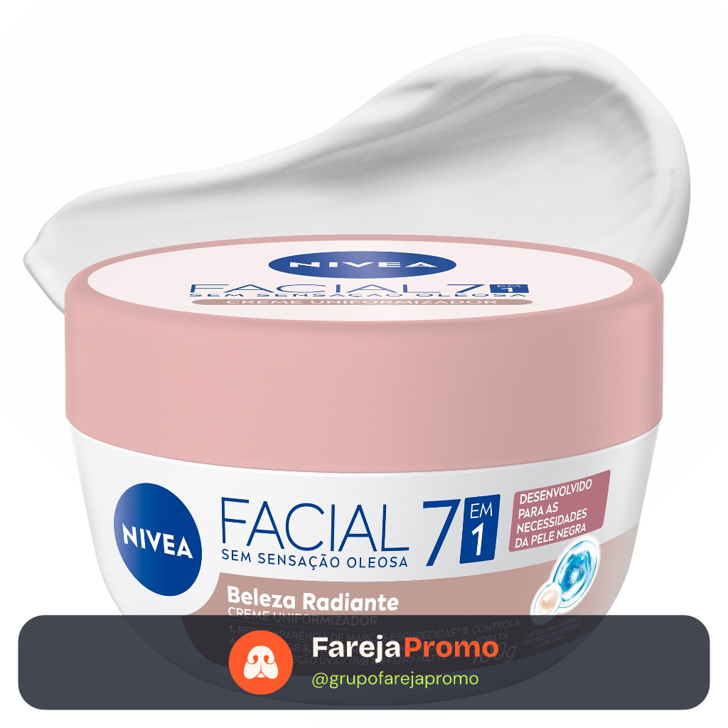 NIVEA Hidratante Facial Beleza Radiante 7 em 1 100g