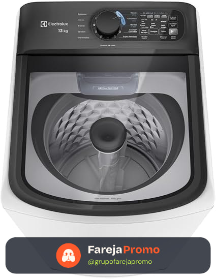 Electrolux Máquina de Lavar Electrolux Efficient 13kg Branca Compacta, Econômica e Pré-diluição (LET13) 127V