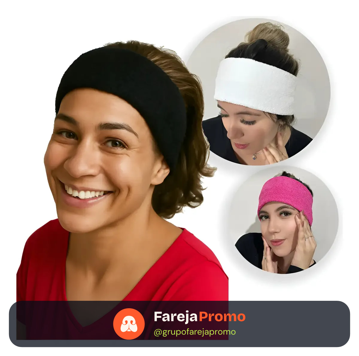 04 Uns Faixa Cabelo Atoalhada Facial P/ Cabeça Maquiagem Fu