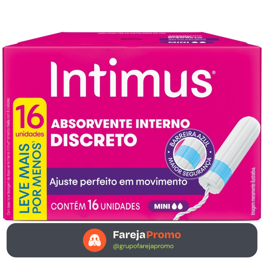 Absorvente Interno Intimus® Discreto Mini 16 Un